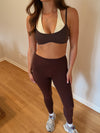 Scottie Sports Bra (Brown/Cream) — *Some Preorder*
