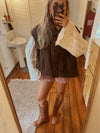 Scottie Sherpa Vest (Brown) -- Preorder