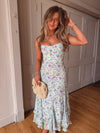 Theodore Midi Dress -- Blue Floral (Restock/Preorder)