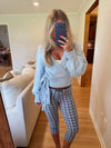 Whitney Wrap Top (Blue)
