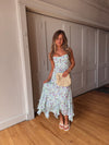 Theodore Midi Dress -- Blue Floral (Restock/Preorder)