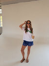 Layla Lace Shorts (NAVY)