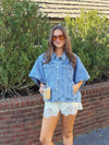 Whitmire Denim Cape Top