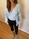 Whitney Wrap Top (Blue)