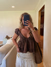 Jenny Top (BROWN) -- RESTOCK