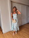 Theodore Midi Dress -- Blue Floral (Restock/Preorder)