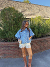 Whitmire Denim Cape Top