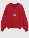 Flag Varsity Crewneck (RED)