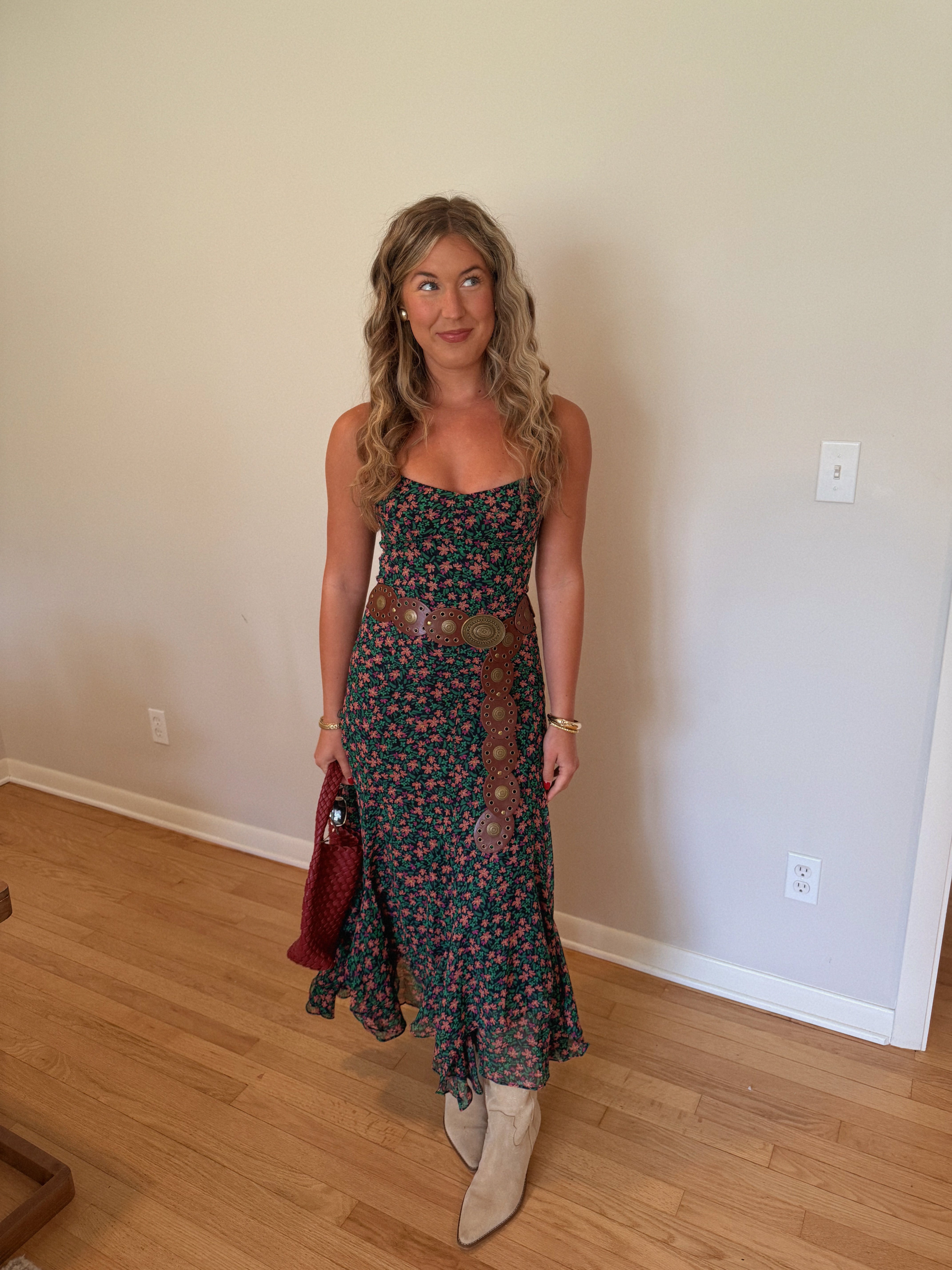 Theodore Midi Dress (BLACK FLORAL) — RESTOCK