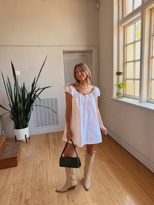 Higgins Mini Dress (WHITE)
