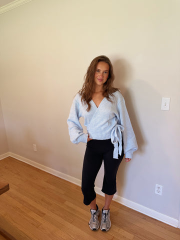Whitney Wrap Top (Blue)