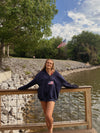 Flag Varsity Crewneck (NAVY)