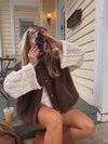 Scottie Sherpa Vest (Brown) -- Preorder