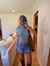 Blake Sweater Top (Blue) — Restock