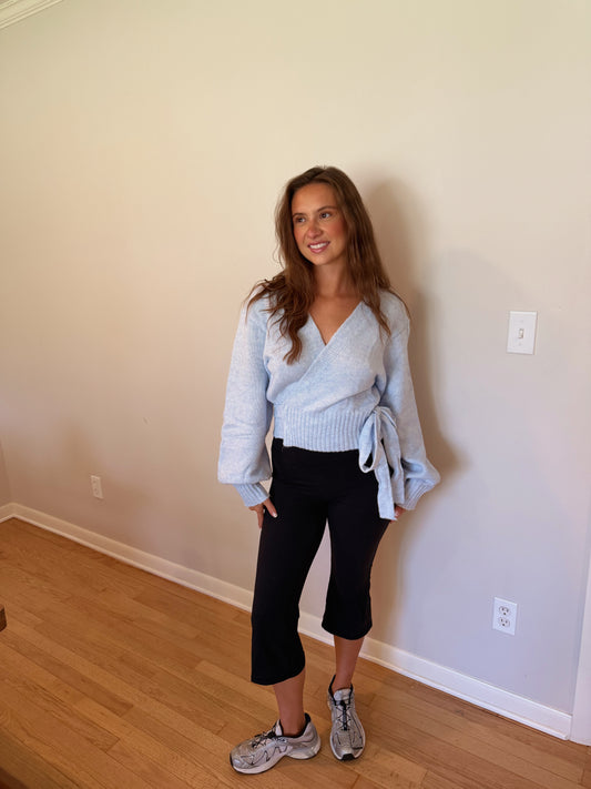 Whitney Wrap Top (Blue)