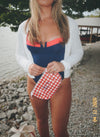 Poolside Bikini Bag (GINGHAM)