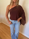 Cynthia Top (Brown) — Restock