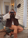 Scottie Sherpa Vest (Brown) -- Preorder