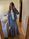 Roxie Midi Skirt (NAVY)