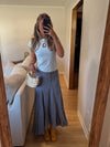 Roxie Midi Skirt (NAVY)