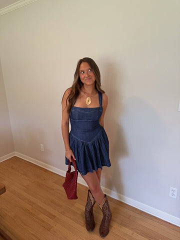 Burcher Dress (DARK DENIM)