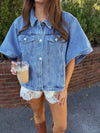 Whitmire Denim Cape Top