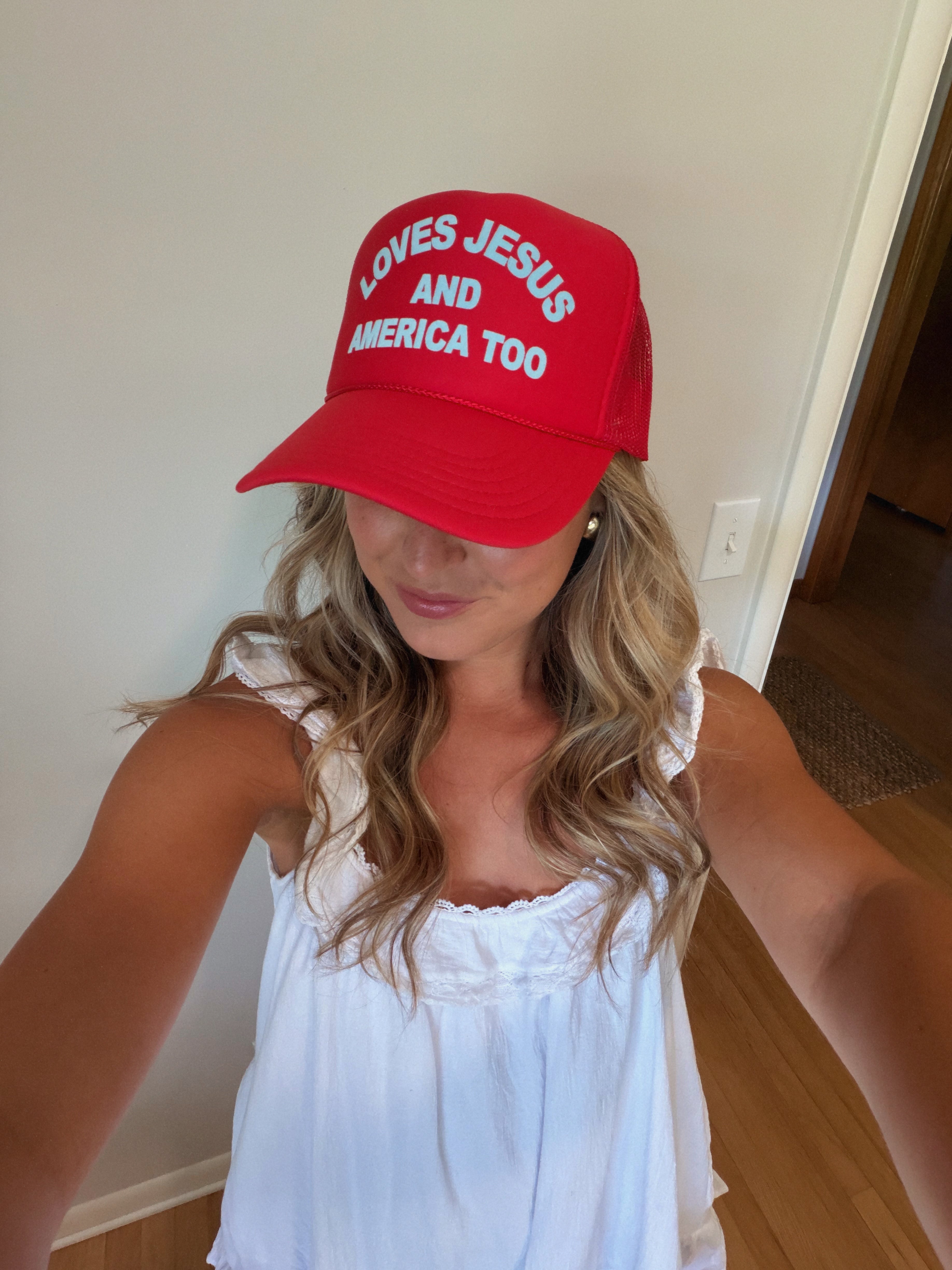 Loves America Too Baseball Cap