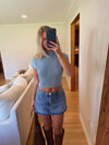 Blake Sweater Top (Blue) — Restock