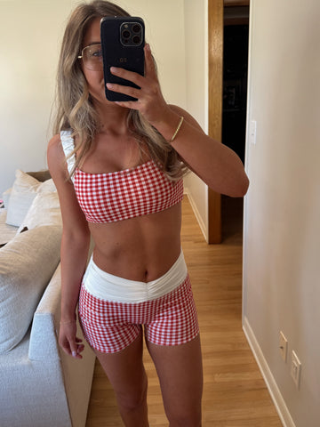 Judah Sports Bra (SET) in red -- Restock