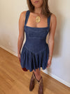 Burcher Dress (DARK DENIM)
