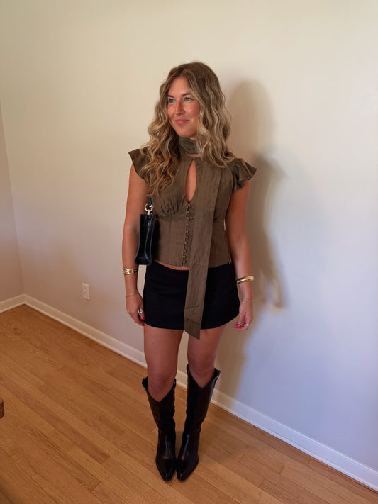 Pixie Blouse (Army Green)
