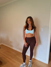 Scottie Sports Bra (Blue/Brown) — *Some Preorder*