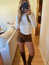 Rome Suede Shorts